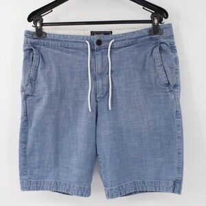 Abercrombie & Fitch Men Medium Blue Casual Denim Look Drawstring Stylish Shorts